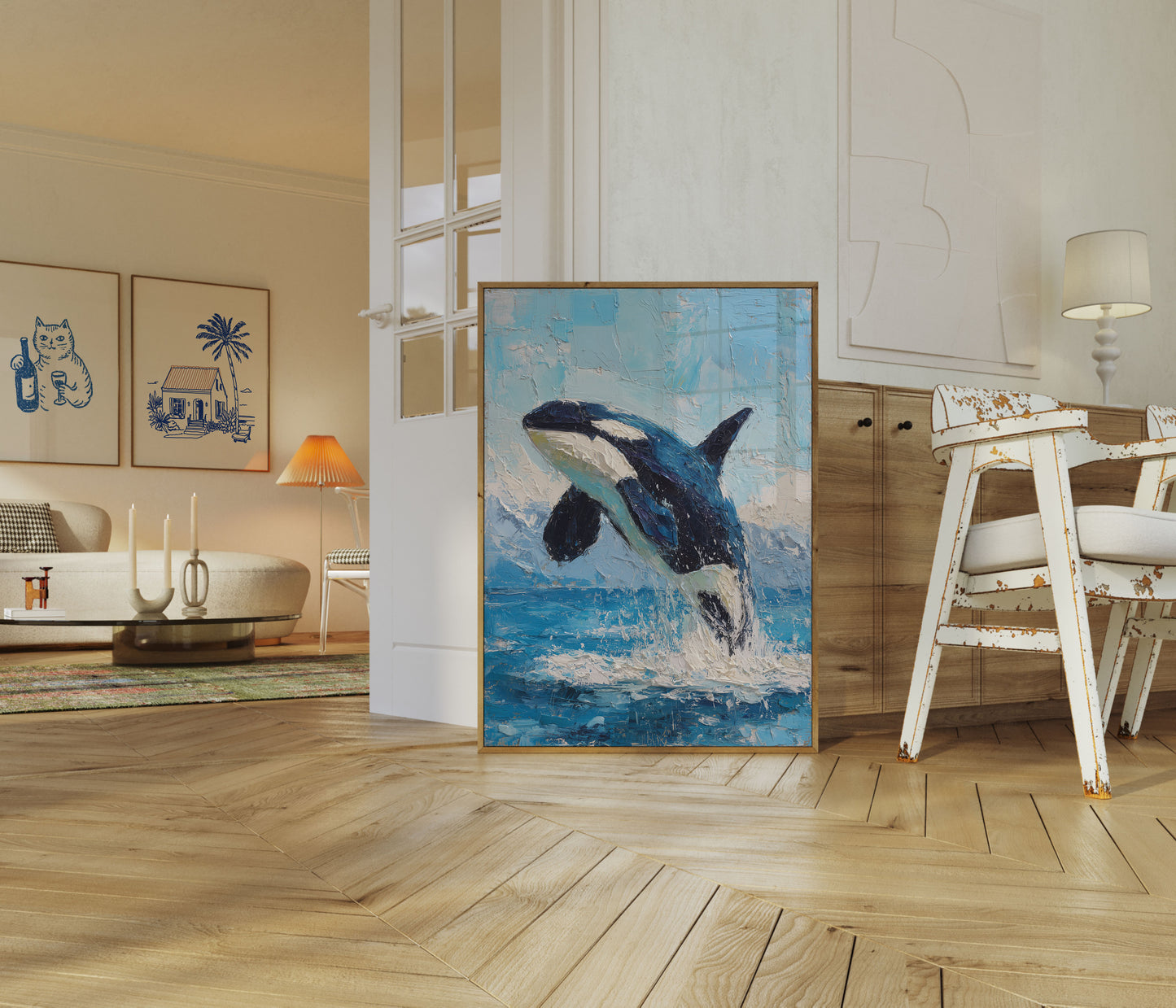 Majestic Orca Ocean Leap Poster