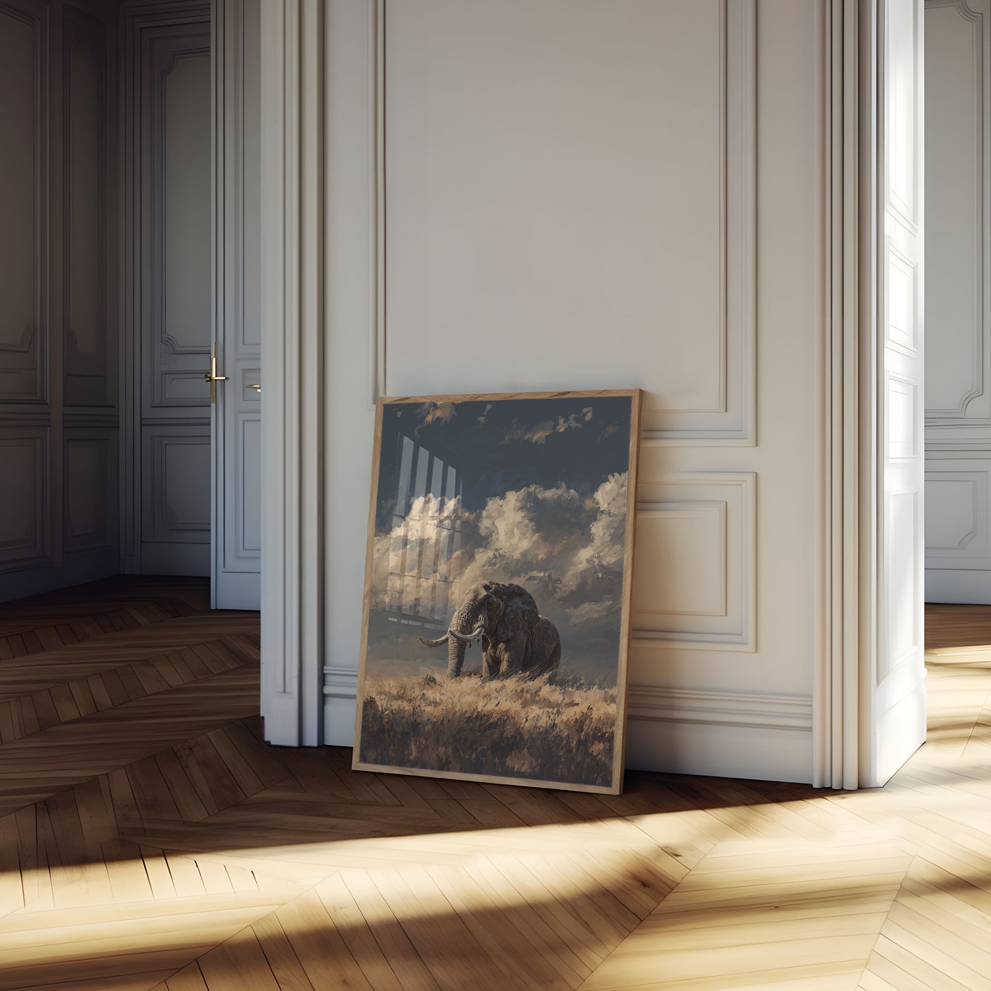 Majestic Elephant Savanna Poster