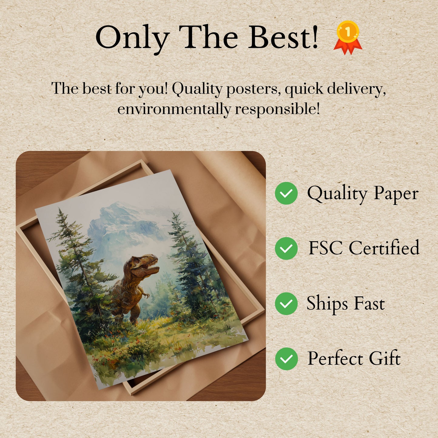 Prehistoric Mountain Majesty Poster