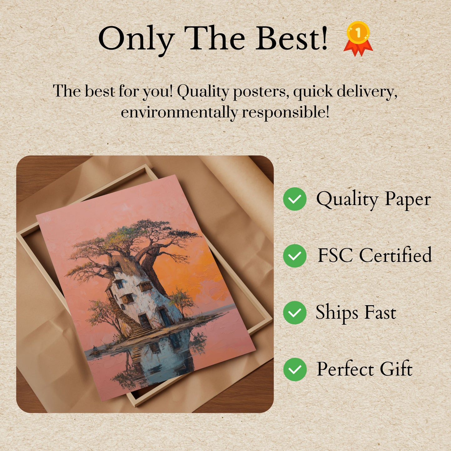 Enchanted Baobab Tree House Poster