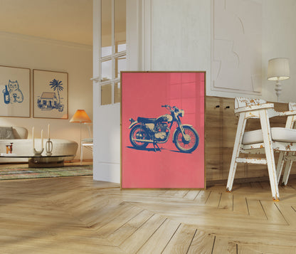 Plakat Pop Art Vintage Motocykl