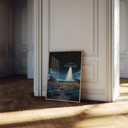 Desert UFO Encounter Poster