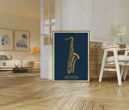 Jazzfestival Saxophonmusik Plakat