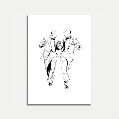 Póster de parejas de baile elegantes