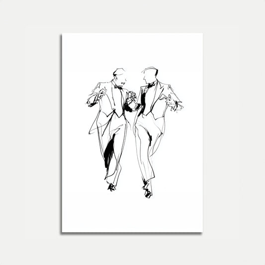Elegant Dance Partners Poster