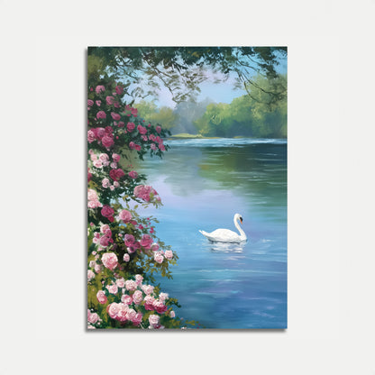 Serene Swan Lake Poster