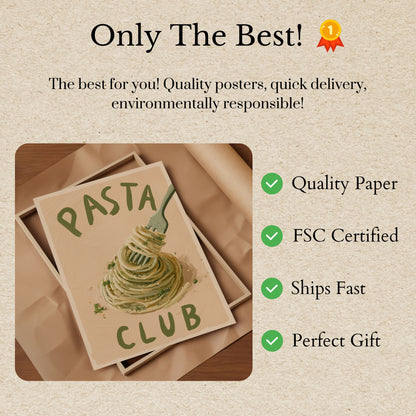 Pasta Club Culinary Poster