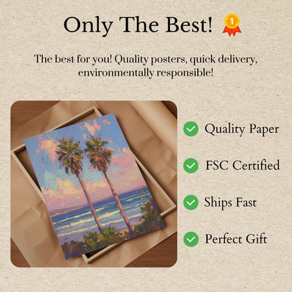 Sunset Palm Beach Serenity Poster