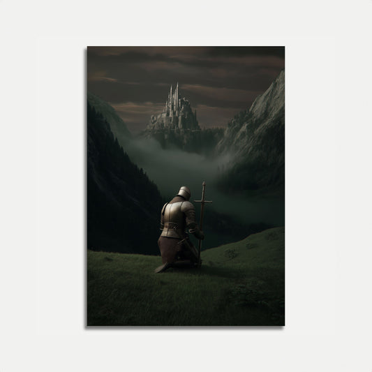 Lone Knight's Mountain Quest Poster