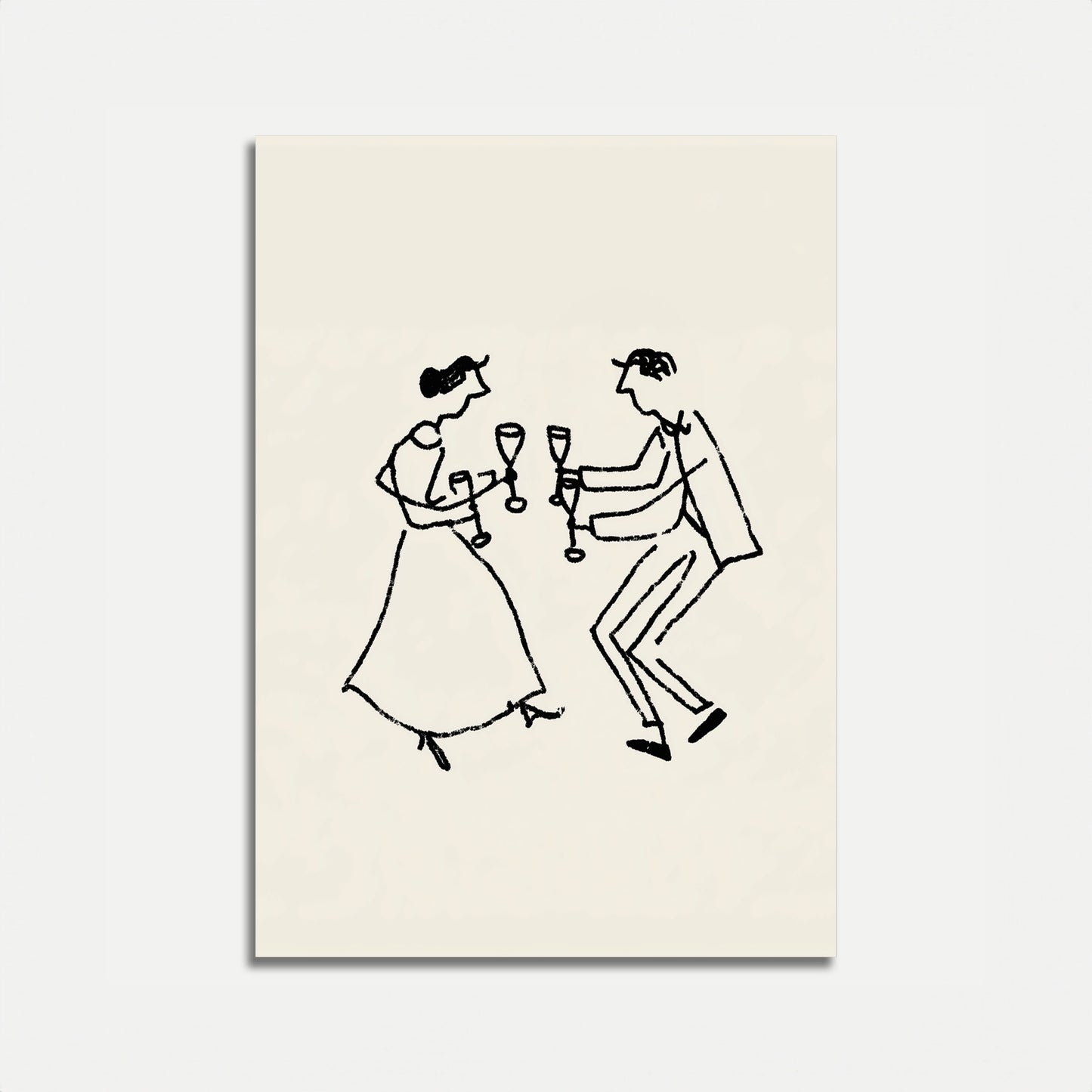 Dansend Koppel Toast Poster