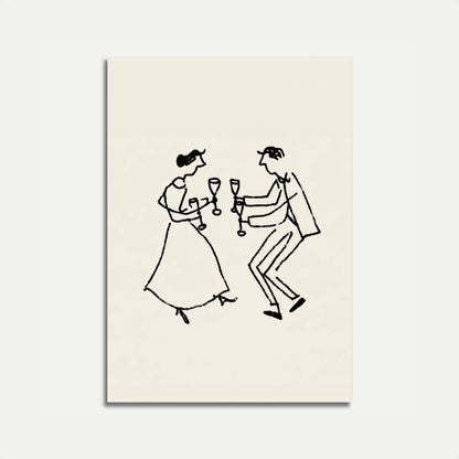 Dansend Koppel Toast Poster