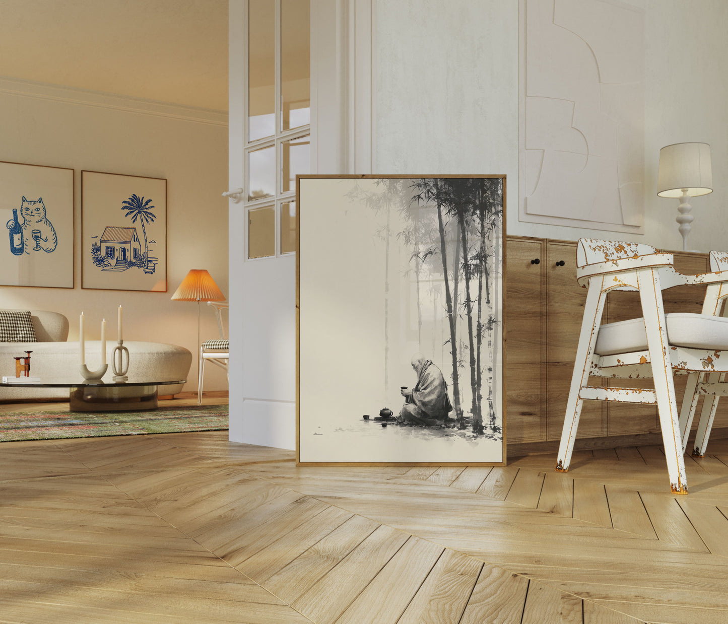 Zen Meditation Bamboo Poster