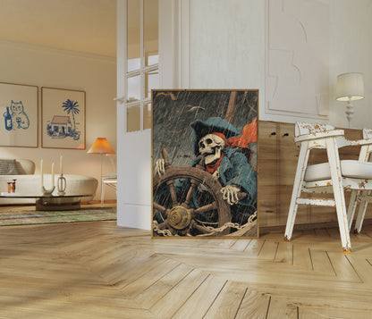 Skeletal Pirate Storm Poster