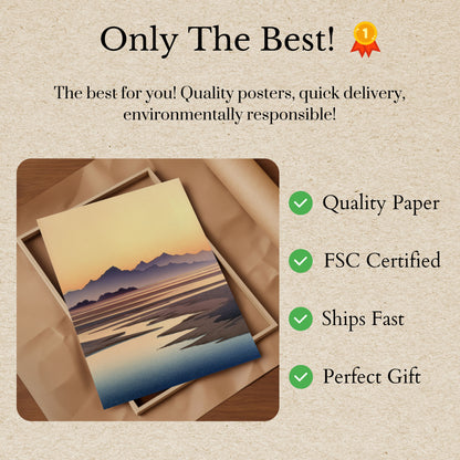 Coastal Mountains at Sunrise Poster
