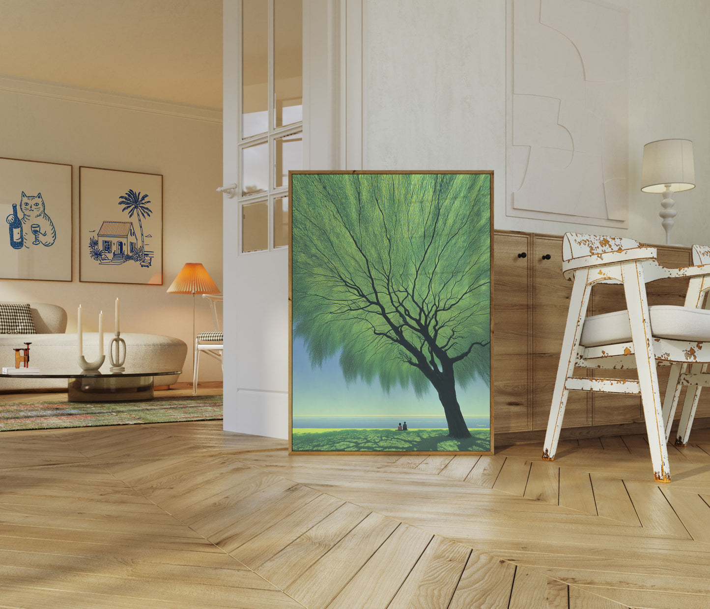 Salice Piangente sulla Sponda Poster