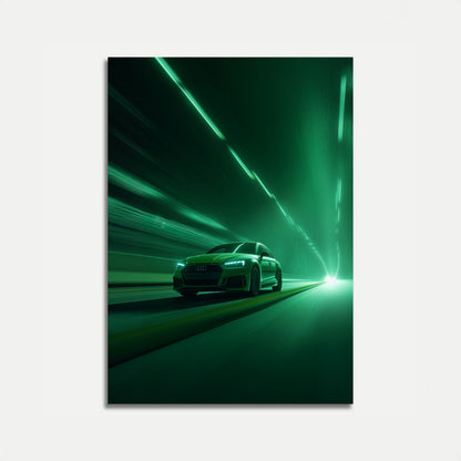 Rychlost Smaragdového Audi Plakátu