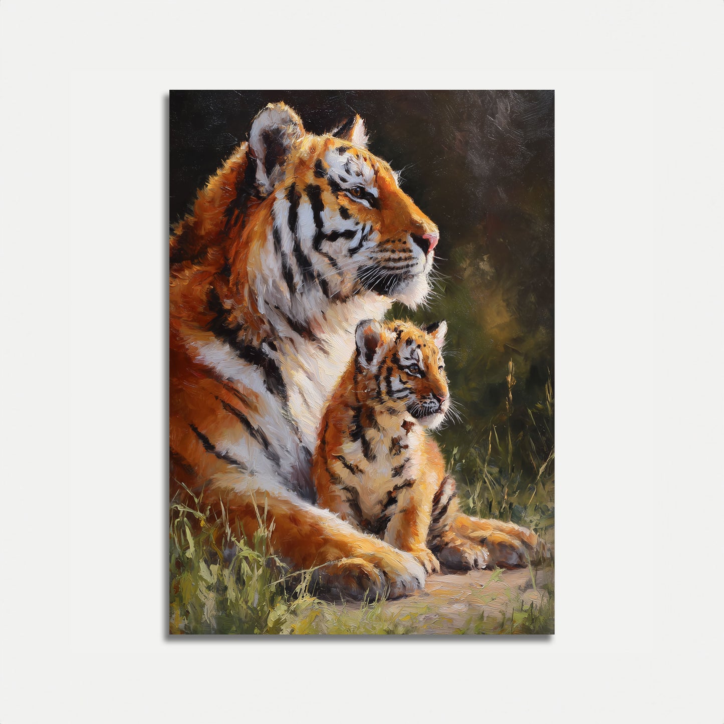 Majestic Tiger and Cub Poster
