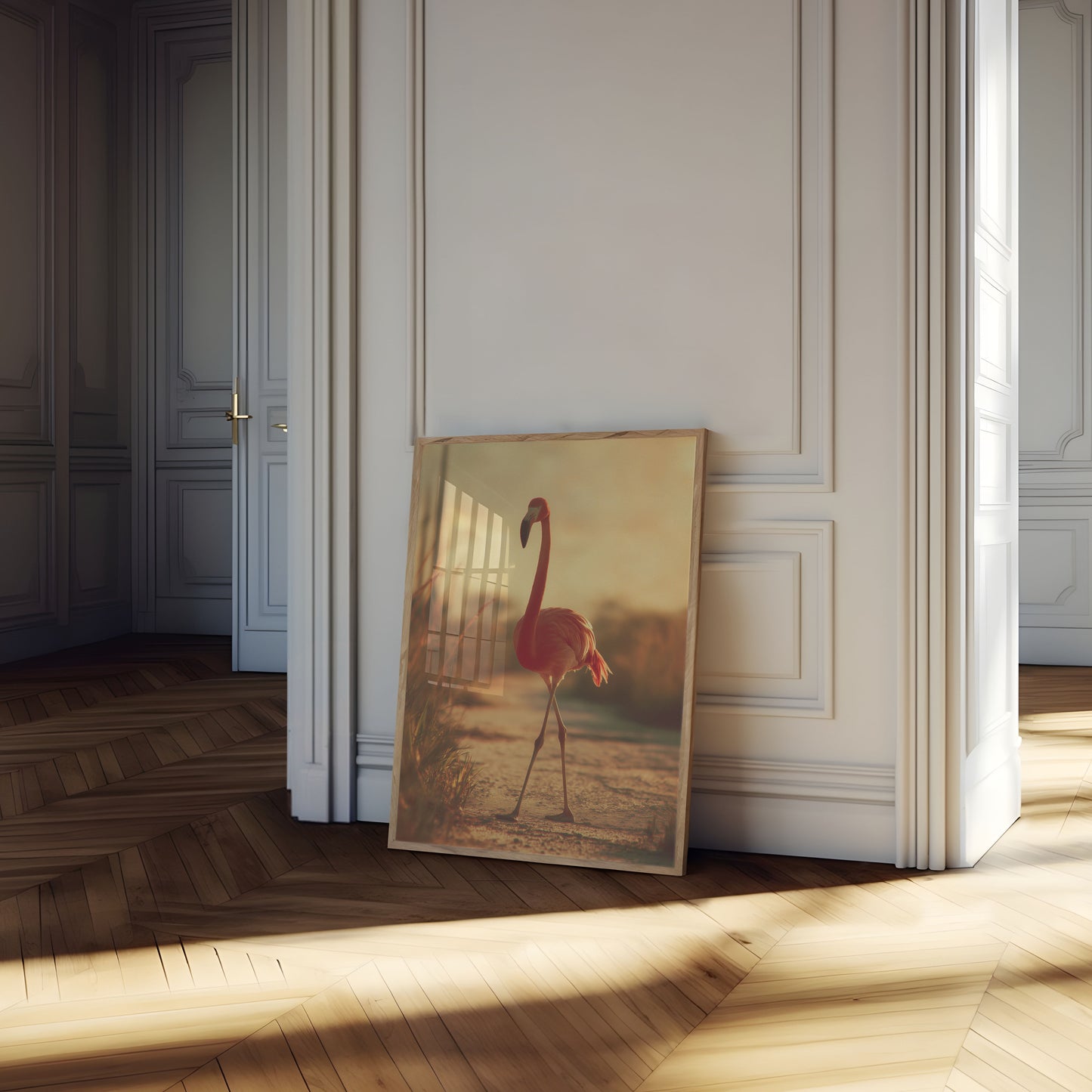 Poster del Tramonto di Fenicottero Elegante