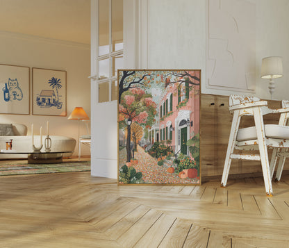 Autumn Street Charm Poster