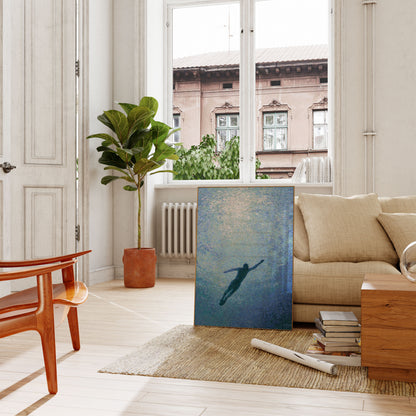 Freediver in the Ocean Poster
