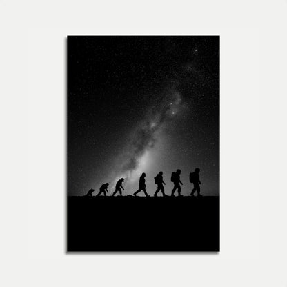 Affiche Évolution Humaine Sous les Étoiles
