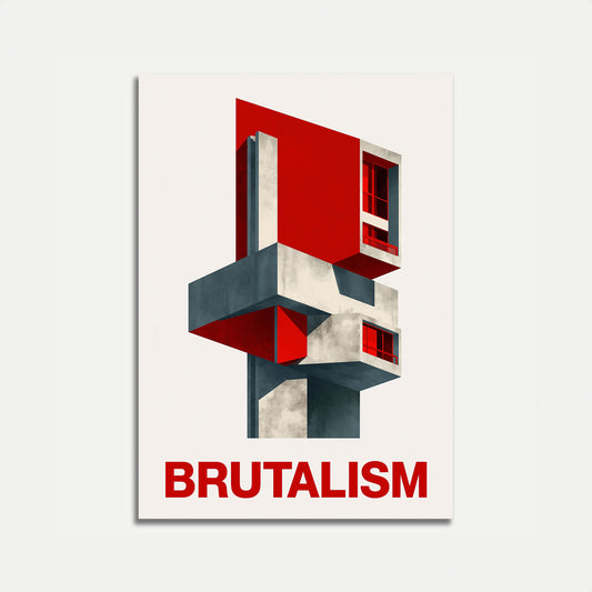 Brutalist Architecture Design Poster