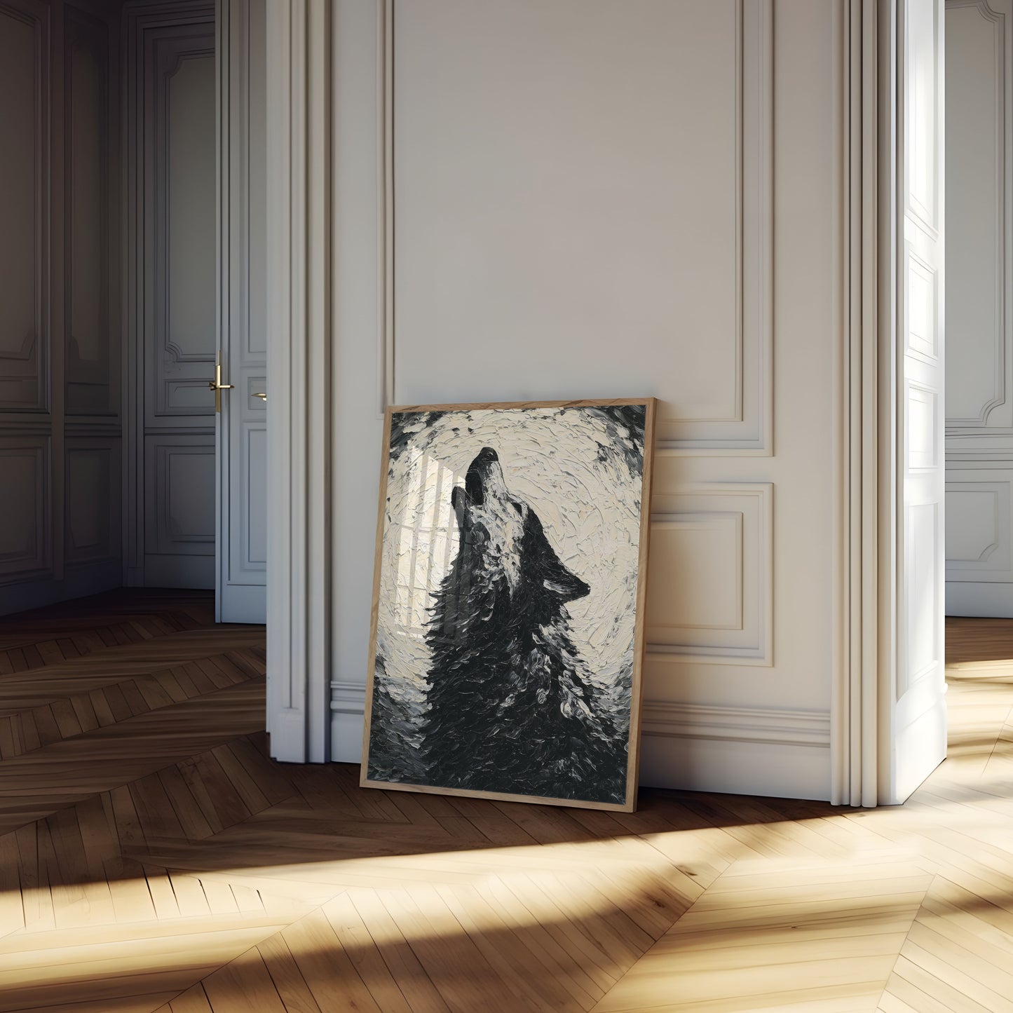 Moonlit Wolf Howl Poster