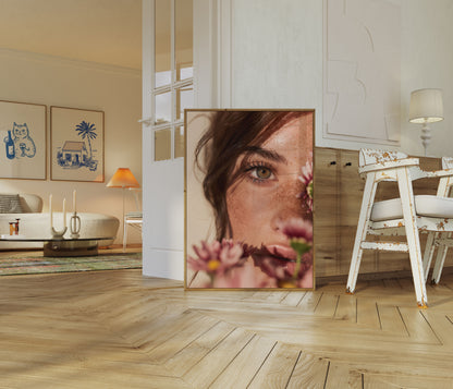 Freckled Beauty in Bloom Poster