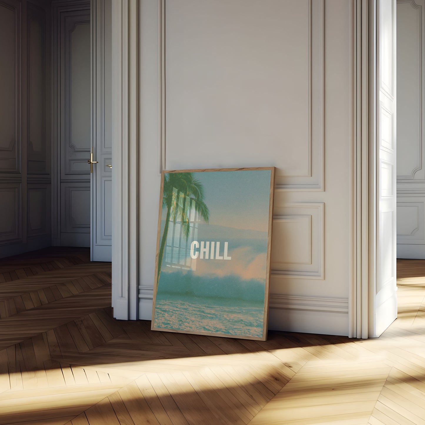 Tropischer Strand Sonnenuntergang Chill Poster