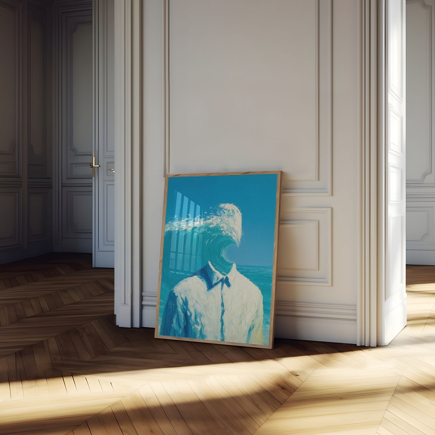 Ocean Mind Wave Surreal Poster