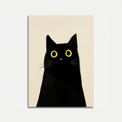 Curious Black Cat Poster