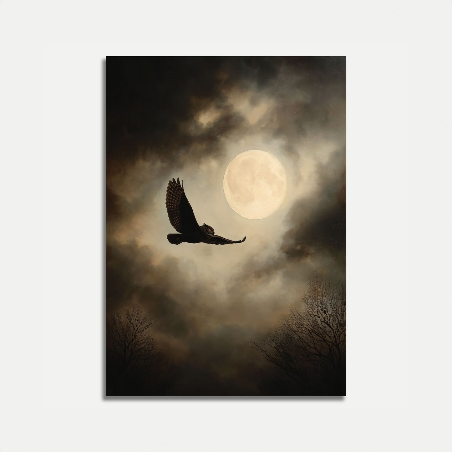 Night Owl Moon Flight Poster