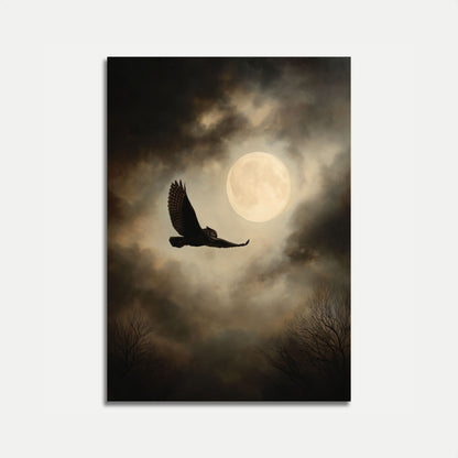 Night Owl Moon Flight Poster