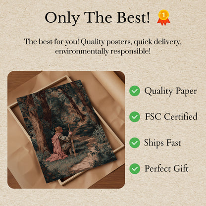 Medieval Forest Knight Poster