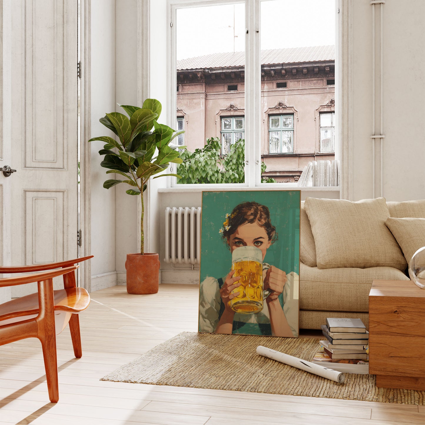 Bavarian Beer Garden Charm Poster