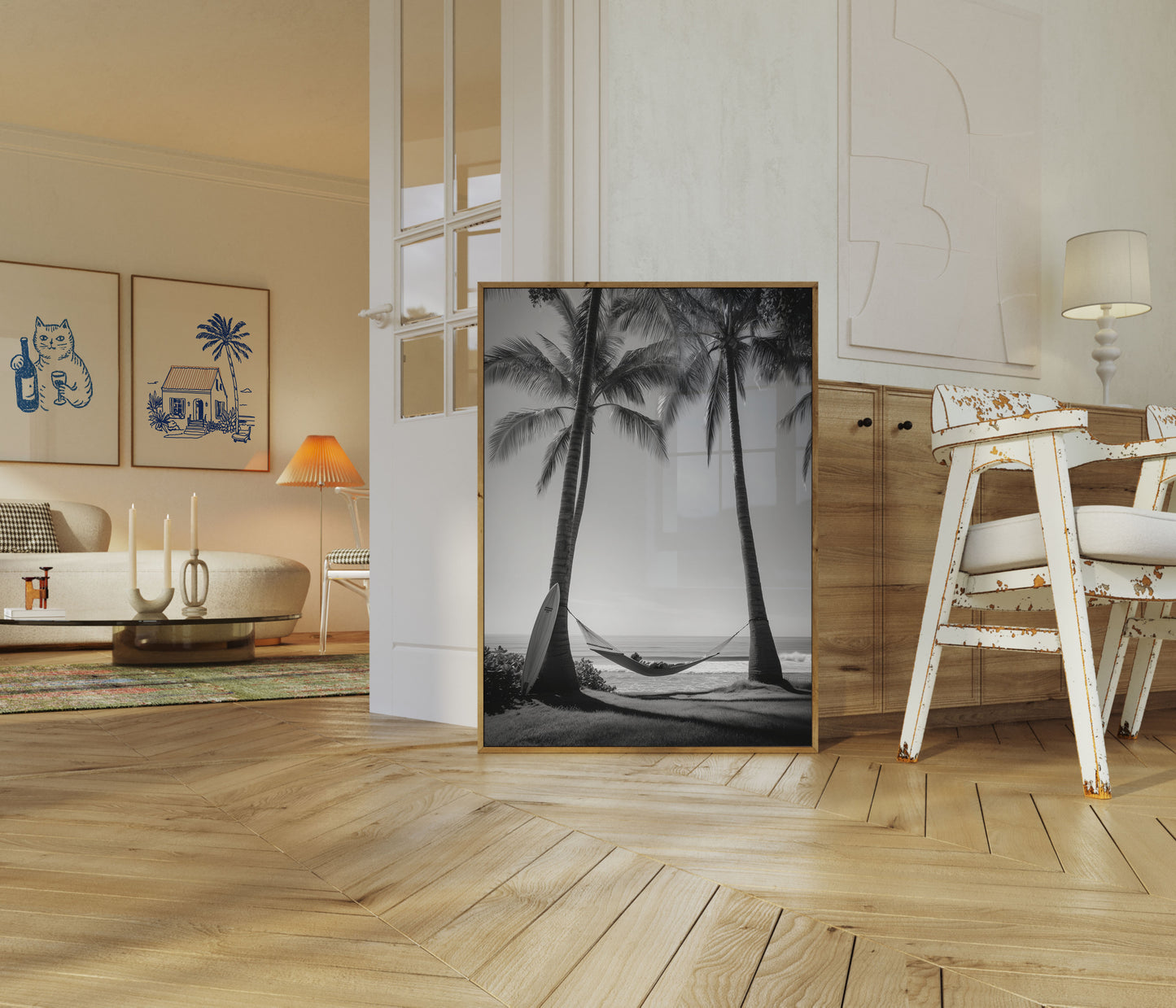 Cartaz de Rede de Dormir Entre Palmeiras