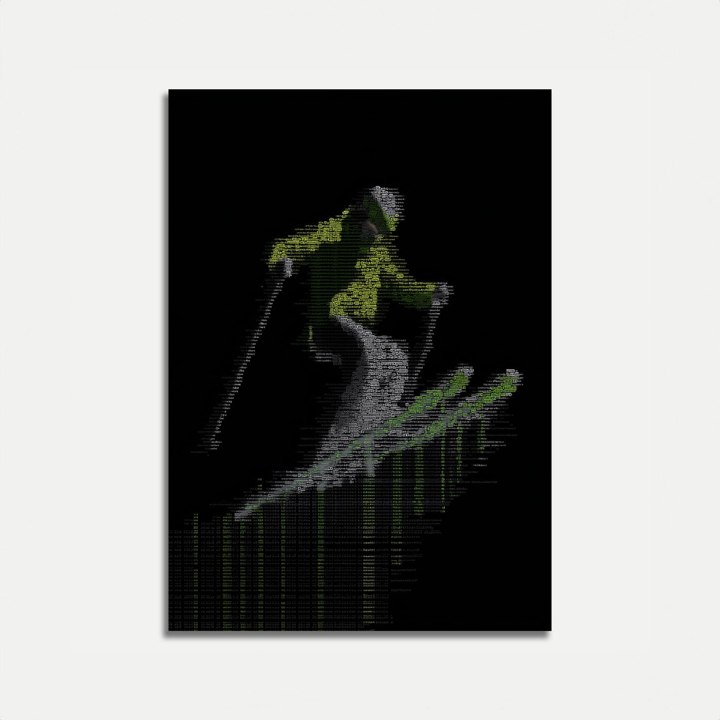 Mapa del Reino Unido Póster de Arte ASCII