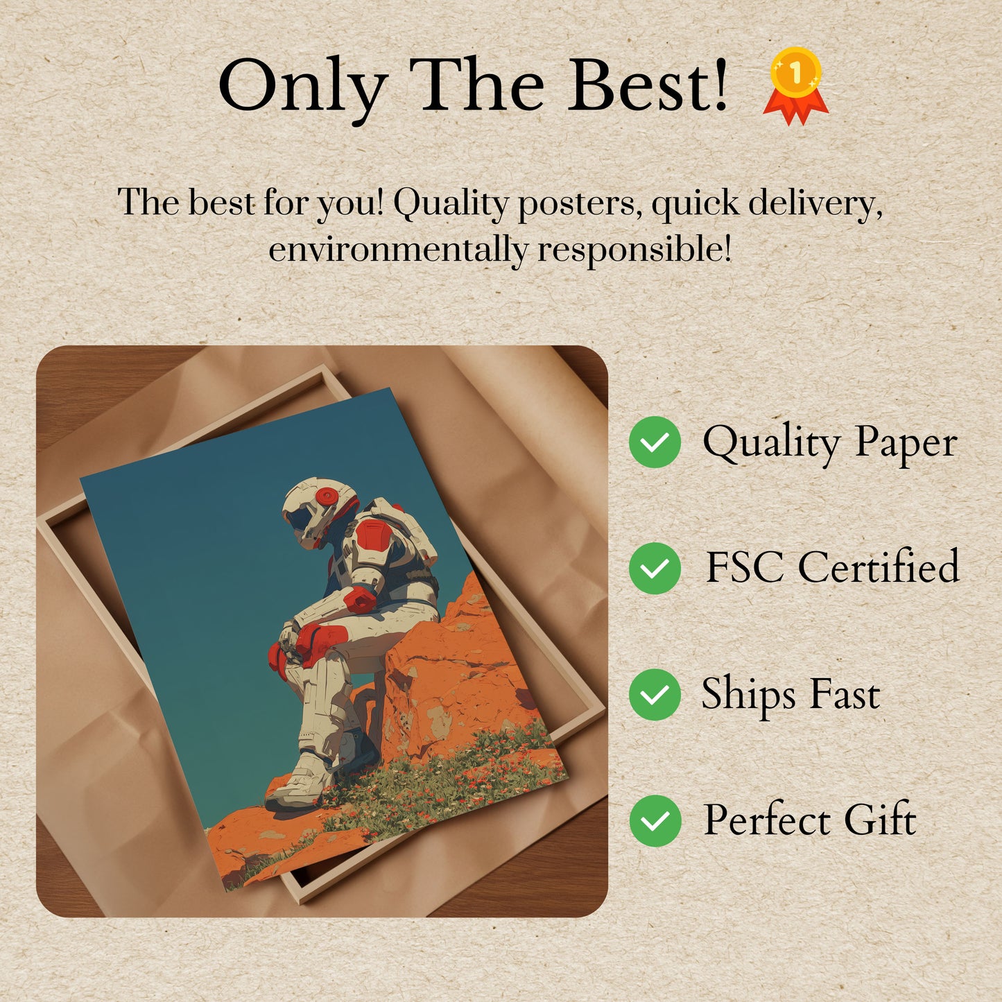 Solitary Astronaut Contemplation Poster