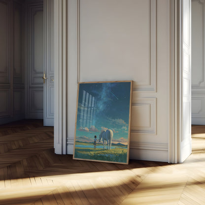 Starry Night Horse Companion Poster