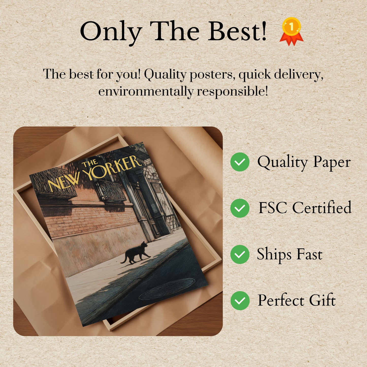 Black Cat New York Street Poster