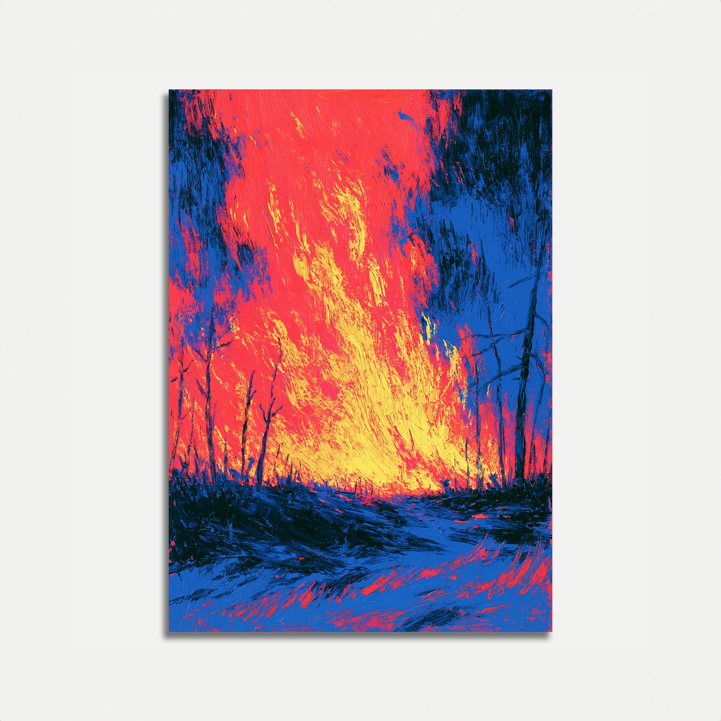 Poster Notte Incendio Bosco