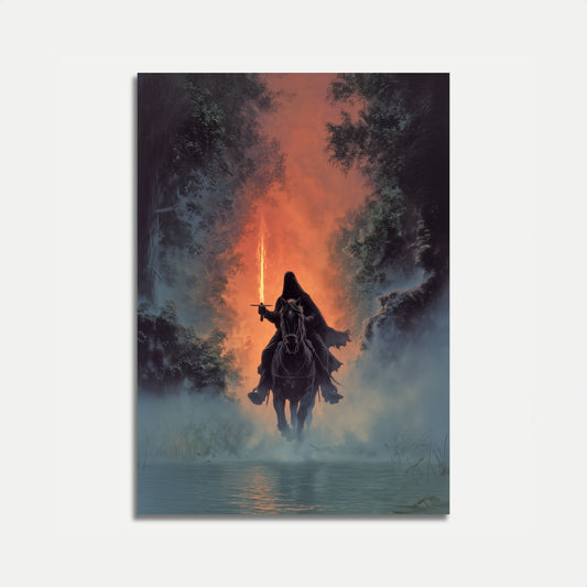 Krieger til Hest Fantasy Plakat