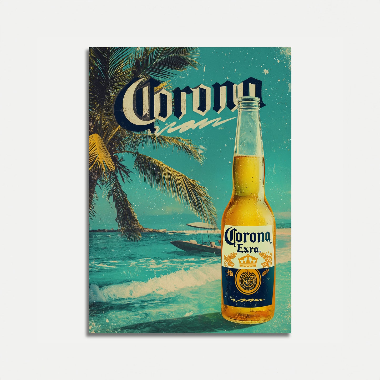 Tropical Corona Beach Sunset Poster