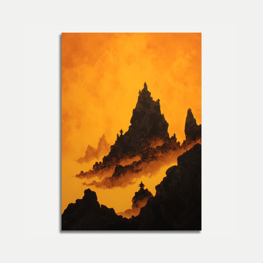 Mystisk Bjergtemple Plakat