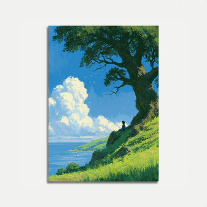 Affiche Rêveur Colline Paisible