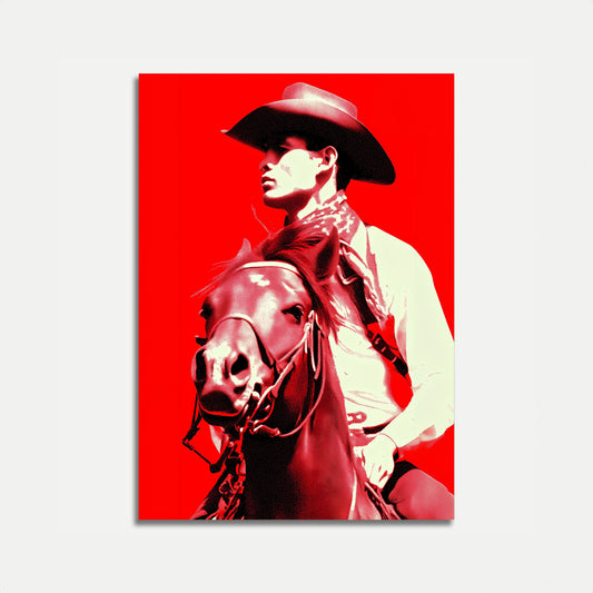 Roter Reiter Western-Poster