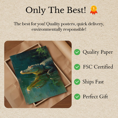 Póster del caimán de Emerald Waters