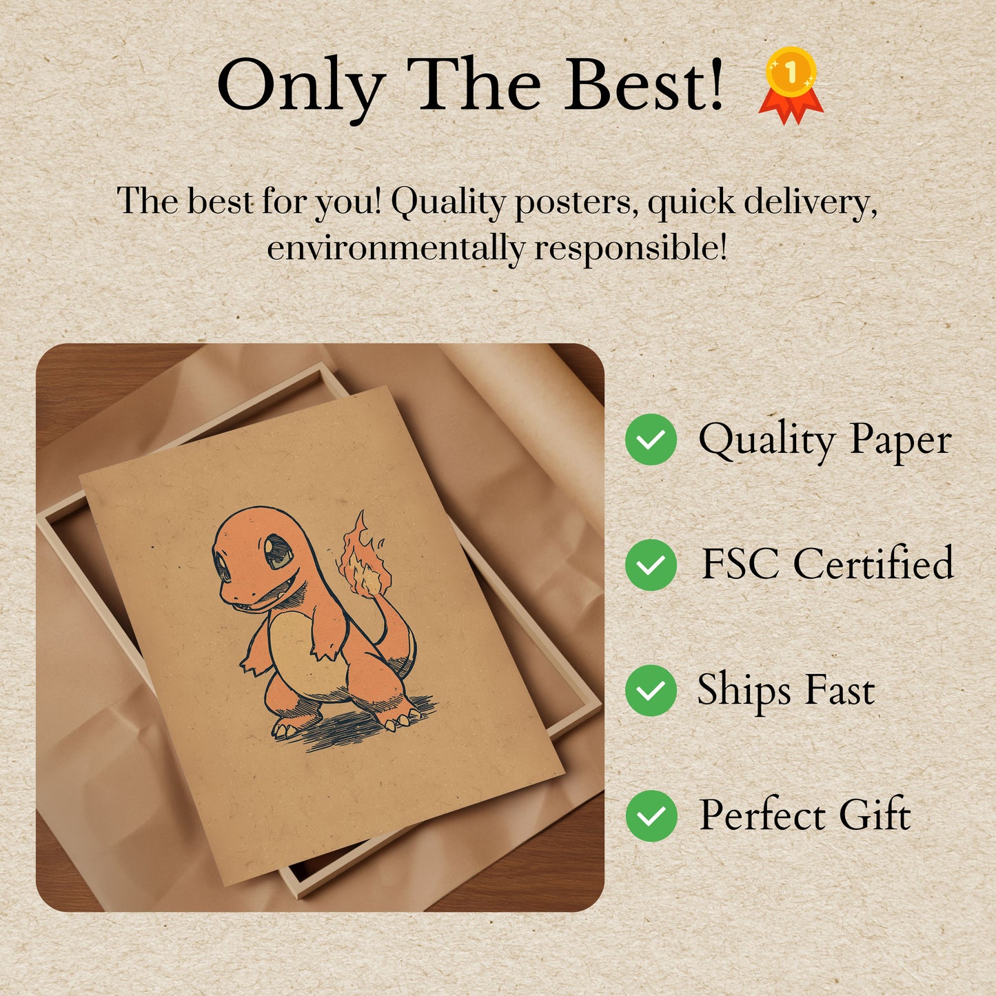 Charmander Lucertola di Fuoco Poster