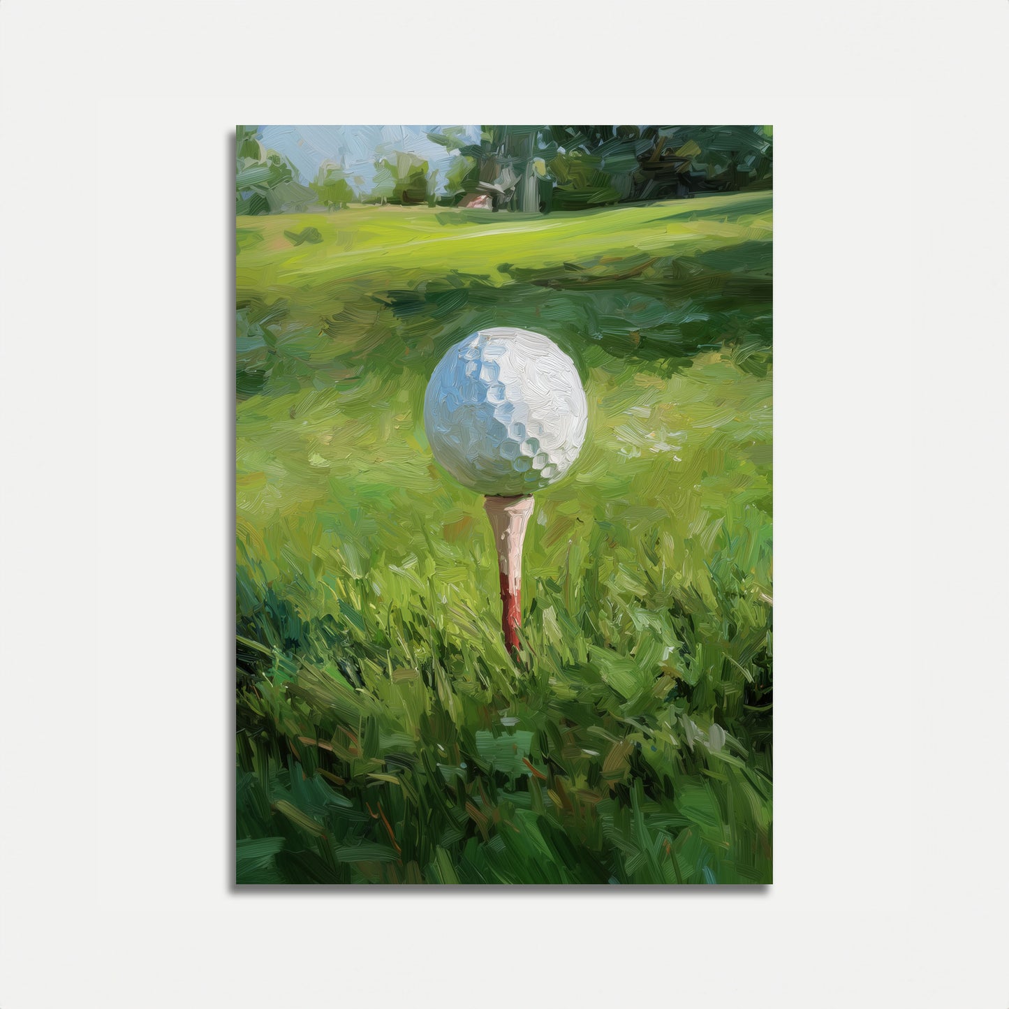 Póster del momento sereno en el campo de golf