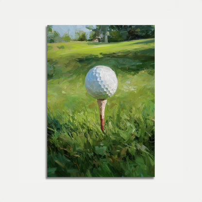 Póster del momento sereno en el campo de golf